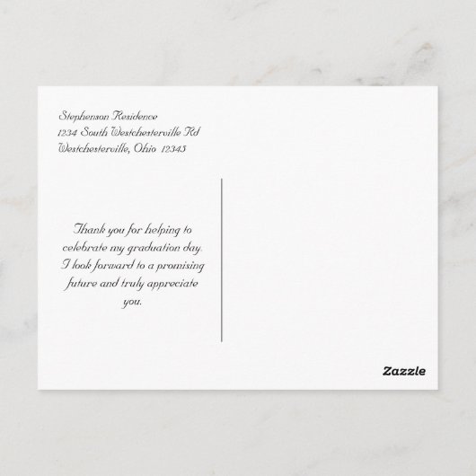 Persoonlijk Afstuderen - Hartelijk dank - Kaart 3  (Achterkant)