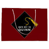 Persoonlijk Afstuderen Maroon Groot Cadeauzakje (Achterkant)