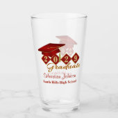 Persoonlijk Afstuderen rood & goud 20XX Glas (Voorkant)