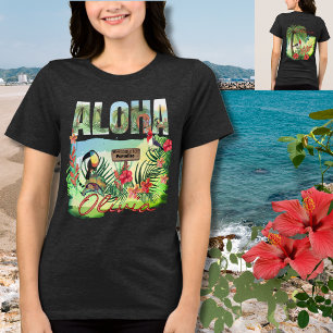 Persoonlijk Aloha Tropisch Paradijs Dubbelzijdig Tri-Blend Shirt