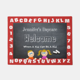 Persoonlijk Alphabet Welkom bij Daycare Deurmat