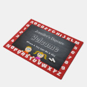 Persoonlijk Alphabet Welkom bij Daycare Deurmat (Schuin)