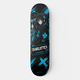 Persoonlijk anime cyan skateborddek skateboard