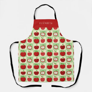 Persoonlijk appelpatroon controleer cozy leraar schort