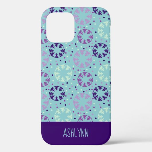 Persoonlijk aqua en paars gesynchroniseerd zwemmen Case-Mate iPhone case (Achterkant)