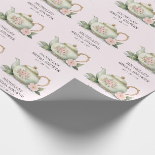 Persoonlijk Aquarel Thee Feest Bruidsborrel Cadeaupapier