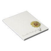 Persoonlijk Aquarel Zonnebloem Notitieboek Notitieblok (Schuin)