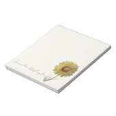 Persoonlijk Aquarel Zonnebloem Notitieboek Notitieblok (Gedraaid)