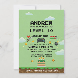 Persoonlijk Arcade Videospel Verjaardagsfeestje Kaart