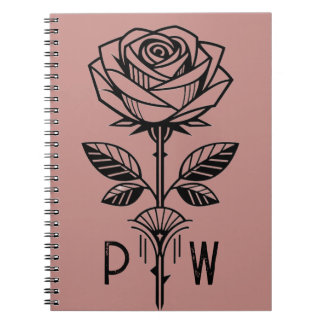 Persoonlijk Art Deco Rozen Notitieboek