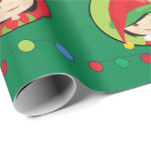 Persoonlijk Aziatisch meisje Elf Cadeaupapier (Rol Hoek)