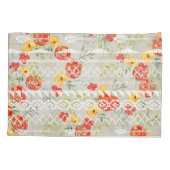 Persoonlijk Aztec Floral Red en Oranje Patroon Kussensloop (Achterkant)