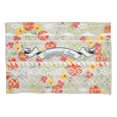 Persoonlijk Aztec Floral Red en Oranje Patroon Kussensloop (Voorkant)