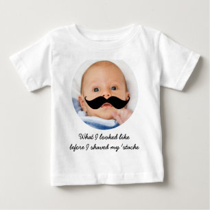Persoonlijk Baby Mustache Foto Shirt