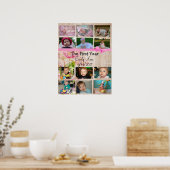 Persoonlijk Baby-Poster voor eerste jaar collage Poster (Keuken)