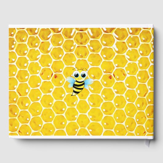 Persoonlijk Baby shower van Honeybee Bumblebee Gastenboek (Achterkant)