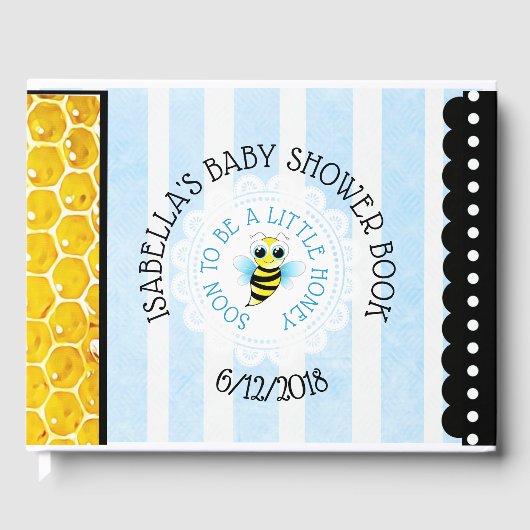 Persoonlijk Baby shower van Honeybee Bumblebee Gastenboek (Voorkant)