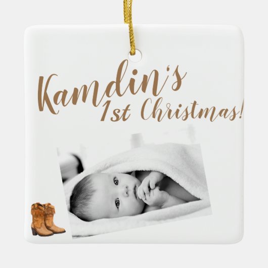 Persoonlijk Baby XMAS Ornament Summer Country Wed (Voorkant)