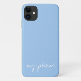 Persoonlijk babyblauw iPhone 11 hoesje
