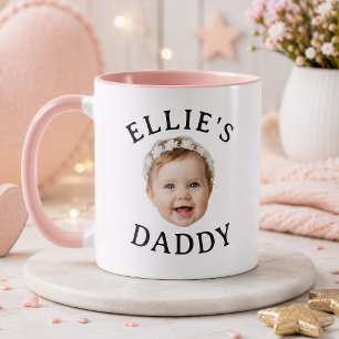 Persoonlijk babygezicht Daddy Mommy fotocadeau Mok