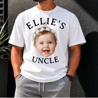 Persoonlijk babygezicht Oom op maat gemaakte fotoc T-shirt