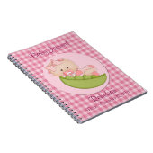 Persoonlijk babymeisje in een podroze Baby Journal Notitieboek (Rechterzijde)
