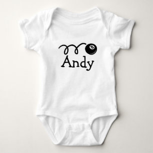 Persoonlijk babyoutfit met pool acht bal romper