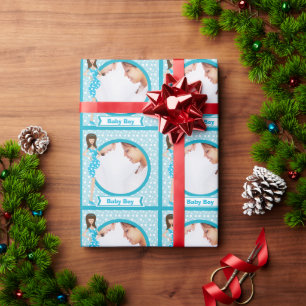 Persoonlijk babypeuter Fotopapier Cadeaupapier