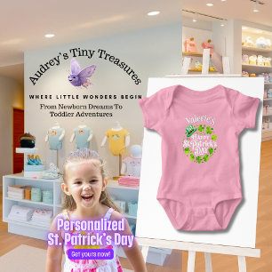 Persoonlijk baby's 1e St. Patrick's Day-rompertje Romper
