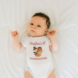 Persoonlijk baby's eerste Thanksgiving-rompertje Romper