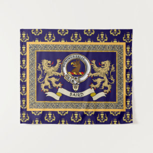 Persoonlijk Baird Clan Badge Blauw Wandkleed