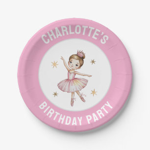 Persoonlijk ballet Ballerina verjaardagsfeest Papieren Bordje