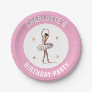 Persoonlijk ballet Ballerina verjaardagsfeest Papieren Bordje