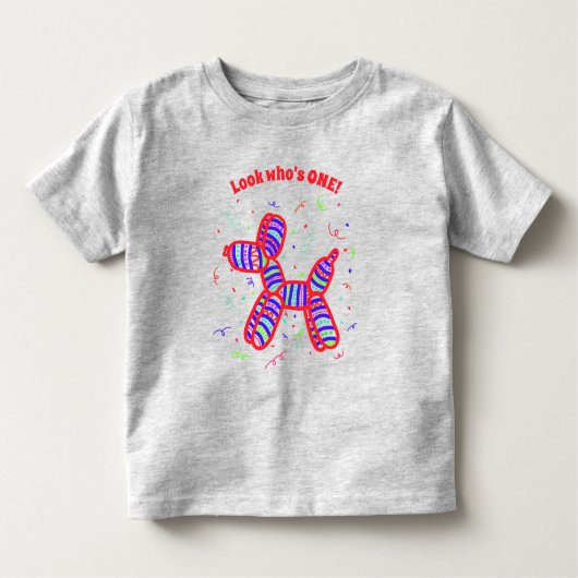Persoonlijk Balloon Dog Feest Kinder Shirts (Voorkant)