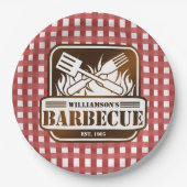 Persoonlijk barbecue papieren bordje (Voorkant)