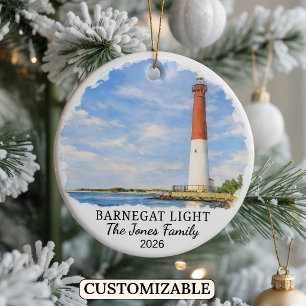 Persoonlijk Barnegat Light, Aangepast New Jersey Keramisch Ornament