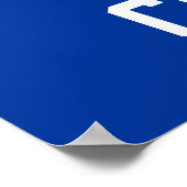 Persoonlijk Baseball nummer 8 Poster (Hoek)