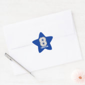 Persoonlijk Baseball nummer 8 Ster Sticker (Envelop)