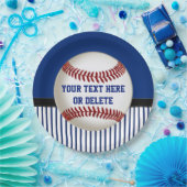 Persoonlijk Baseball Paper Bord Red, White Blue (Feest)