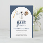Persoonlijk Baseball Rookie Baby shower Kaart (Staand voorkant)