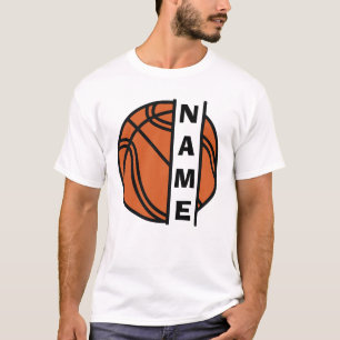 Persoonlijk basketbal gespleten frame t-shirt