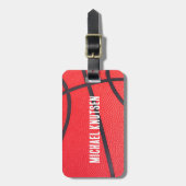 Persoonlijk Basketball Bagagelabel (Voorkant verticaal)