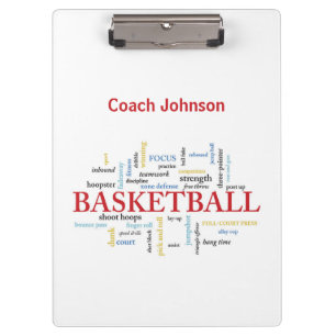 Persoonlijk Basketball Coach Hartelijk dank in woo Klembord