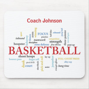 Persoonlijk Basketball Coach Hartelijk dank in woo Muismat