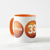 Persoonlijk Basketball Mok (Voorkant links)