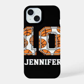 Persoonlijk Basketball Number 10 iPhone 15 Hoesje