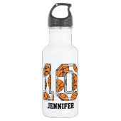 Persoonlijk Basketball Number 10 Waterfles (Voorkant)
