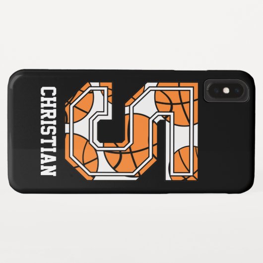 Persoonlijk Basketball Number 5 Case-Mate iPhone Case (Achterkant (horizontaal))