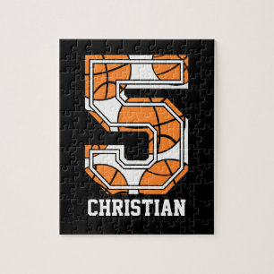 Persoonlijk Basketball Number 5 Legpuzzel