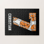 Persoonlijk Basketball Number 7 Legpuzzel (Horizontaal)
